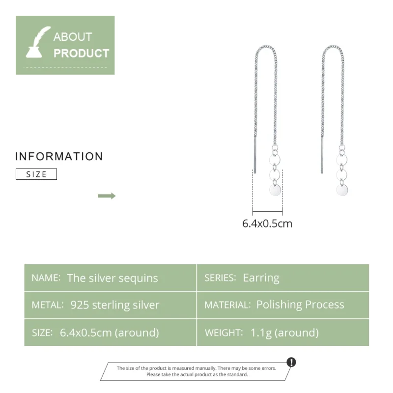 (image for) Pandora Style Silver Sequins Hanging Earrings - SCE687 - View 8