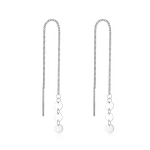(image for) Pandora Style Silver Sequins Hanging Earrings - SCE687