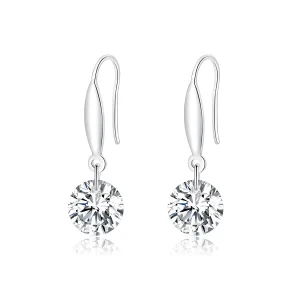 (image for) Pandora Style Silver Shining Girl Dangle Earrings - BSE212