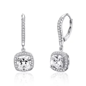 Pandora Style Silver Shining Time Hanging Earrings - SCE520 Pandora Style Silver Shining Time Hanging Earrings - SCE520