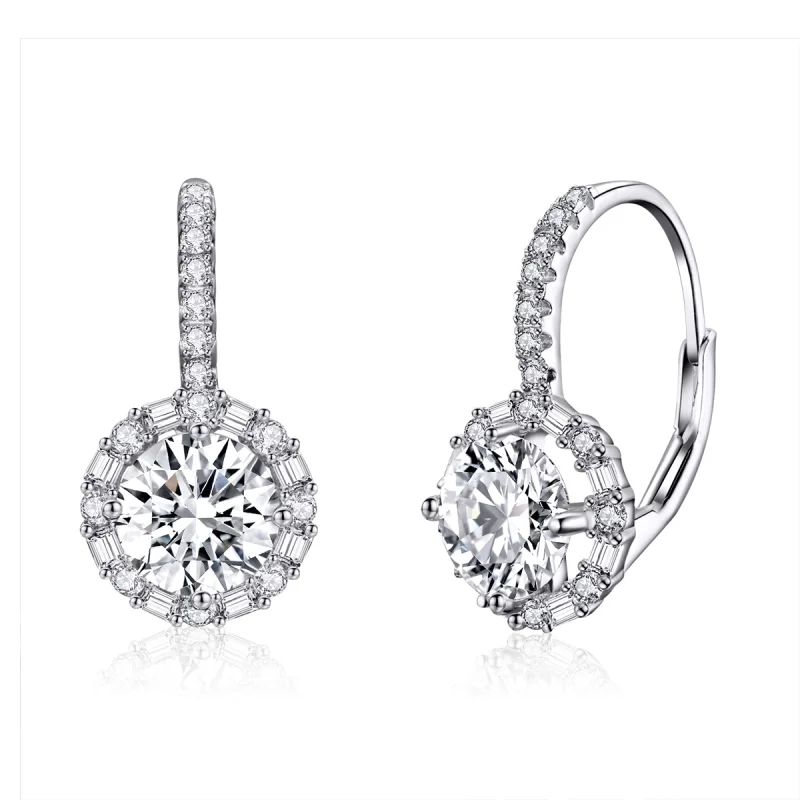 (image for) Pandora Style Silver Shining Time Hoop Earrings - SCE508 - Product Image