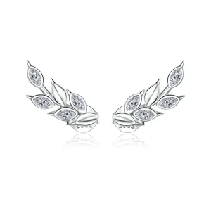 (image for) Pandora Style Silver Shining Wheat Ears Stud Earrings - BSE415