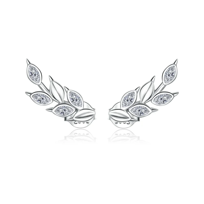 (image for) Pandora Style Silver Shining Wheat Ears Stud Earrings - BSE415 - Product Image