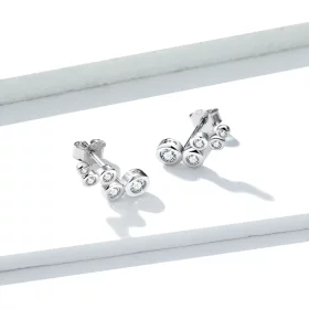 Pandora Style Silver Shiny Elegance Stud Earrings - BSE235 Pandora Style Silver Shiny Elegance Stud Earrings - BSE235