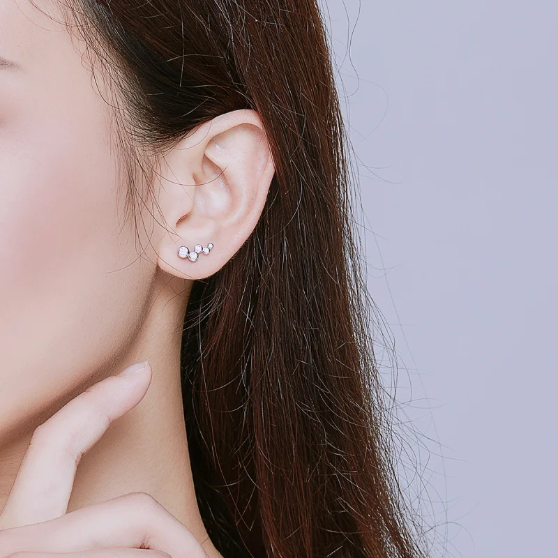 (image for) Pandora Style Silver Shiny Elegance Stud Earrings - BSE235 - View 5