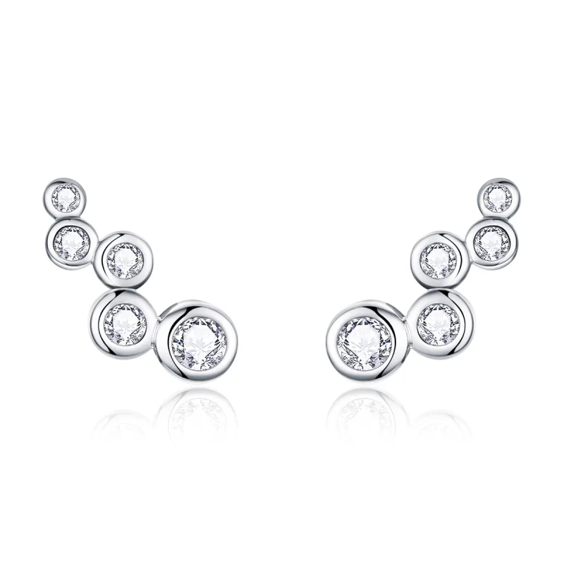 (image for) Pandora Style Silver Shiny Elegance Stud Earrings - BSE235 - Product Image