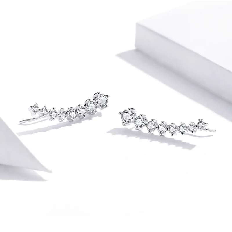 (image for) Pandora Style Silver Shiny Light Stud Earrings - SCE920 - View 3