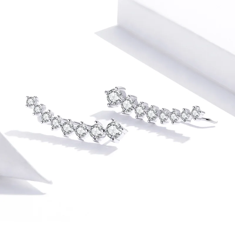 (image for) Pandora Style Silver Shiny Light Stud Earrings - SCE920 - View 4