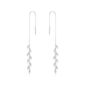 (image for) Pandora Style Silver Shiny Wheat Dangle Earrings - BSE447