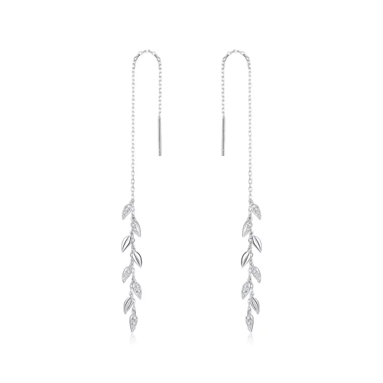 Pandora Style Silver Shiny Wheat Dangle Earrings - BSE447