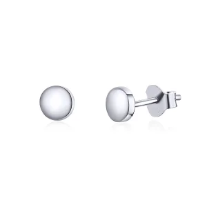 (image for) Pandora Style Silver Simple Bean Stud Earrings - SCE705-A
