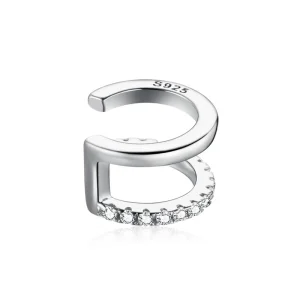 (image for) Pandora Style Silver Simple Ear clip - SCE994-A