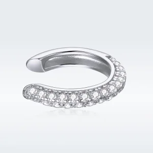 (image for) Pandora Style Silver Simple Ear clip - SCE996-A