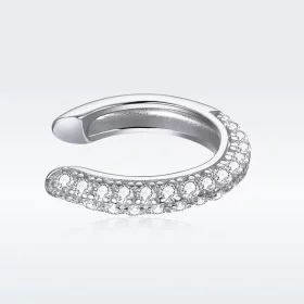 Pandora Style Silver Simple Ear clip - SCE996-A