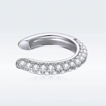 Pandora Style Silver Simple Ear clip - SCE996-A