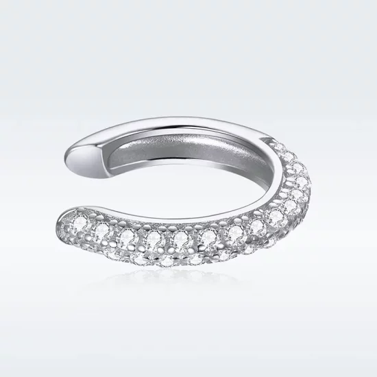 Pandora Style Silver Simple Ear clip - SCE996-A