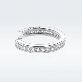 Pandora Style Silver Simple Ear clip - SCE998-A