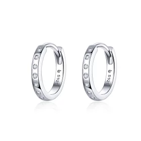 Pandora Style Silver Simple Hoop Earrings - BSE101 Pandora Style Silver Simple Hoop Earrings - BSE101