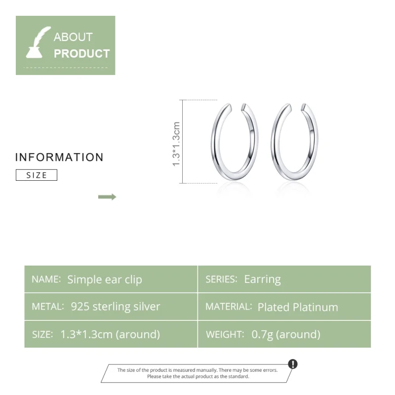 (image for) Pandora Style Silver Simple Hoop Earrings - SCE647 - View 8