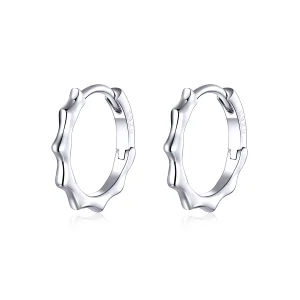 (image for) Pandora Style Silver Simple Line Hoop Earrings - SCE843