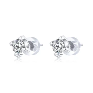 (image for) Pandora Style Silver Simple Zircon Stud Earrings - SCE974
