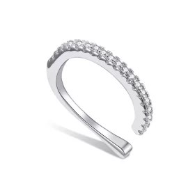 Pandora Style Silver Single Ear Ear clip - SCE1022 Pandora Style Silver Single Ear Ear clip - SCE1022