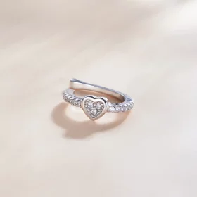 Pandora Style Silver Single Ear Ear clip - SCE1023 Pandora Style Silver Single Ear Ear clip - SCE1023