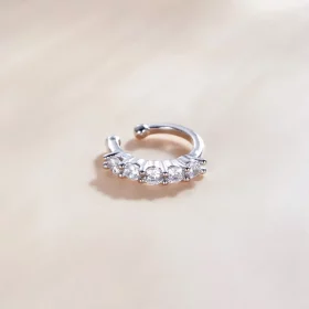 Pandora Style Silver Single Ear Ear clip - SCE1026 Pandora Style Silver Single Ear Ear clip - SCE1026