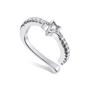 (image for) Pandora Style Silver Single Ear Ear clip - SCE1024