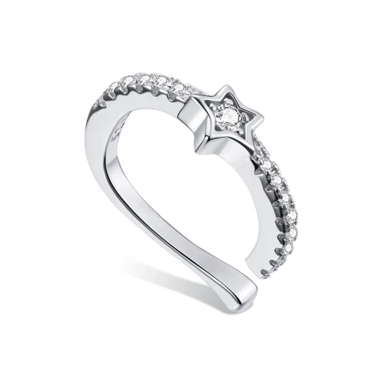 (image for) Pandora Style Silver Single Ear Ear clip - SCE1024