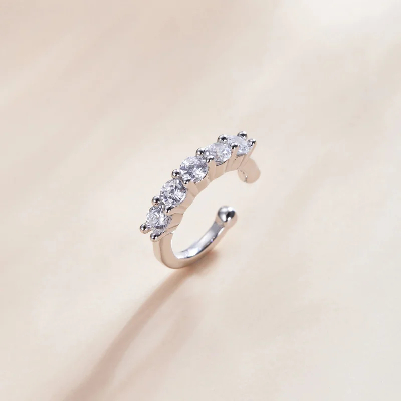 (image for) Pandora Style Silver Single Ear Ear clip - SCE1026 - View 3