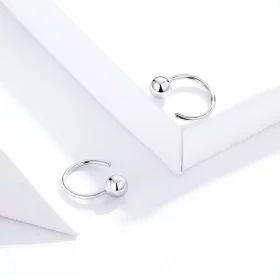 Pandora Style Silver Small Ball Hoop Earrings - SCE782-A Pandora Style Silver Small Ball Hoop Earrings - SCE782-A