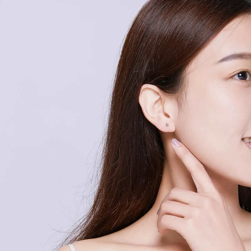 (image for) Pandora Style Silver Small Ball Stud Earrings - SCE581 - View 7