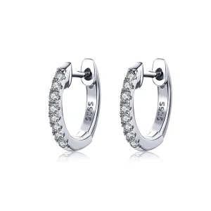 (image for) Pandora Style Silver Small Circle Hoop Earrings - SCE498-A