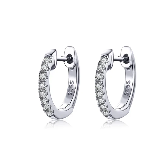 (image for) Pandora Style Silver Small Circle Hoop Earrings - SCE498-A