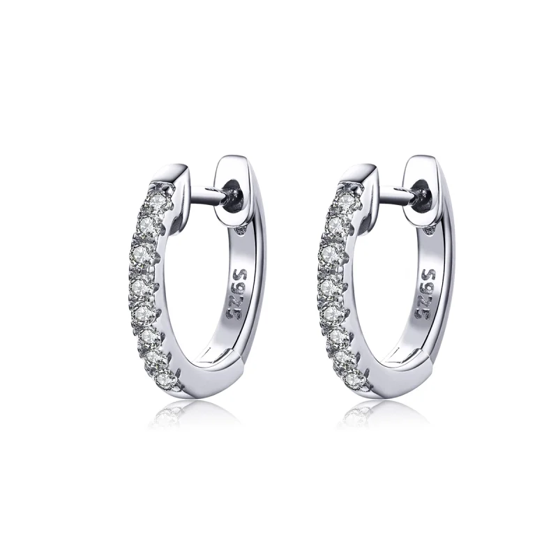 (image for) Pandora Style Silver Small Circle Hoop Earrings - SCE498-A - Product Image