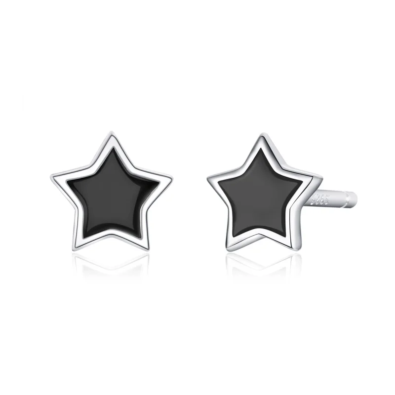 (image for) Pandora Style Silver Stars Stud Earrings - BSE275 - Product Image