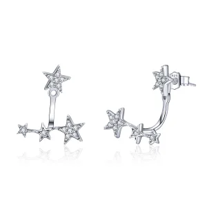 (image for) Pandora Style Silver Stars Stud Earrings - SCE448