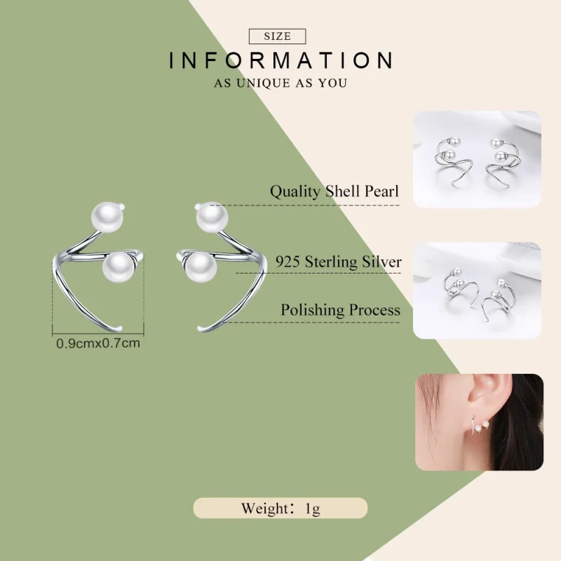 (image for) Pandora Style Silver Tender You Stud Earrings - SCE306 - View 4