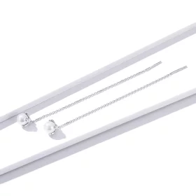 Pandora Style Silver Thread Pure Flowers Dangle Earrings - BSE373 Pandora Style Silver Thread Pure Flowers Dangle Earrings - BSE373