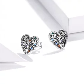 Pandora Style Silver Tree of Life Stud Earrings - SCE933 Pandora Style Silver Tree of Life Stud Earrings - SCE933