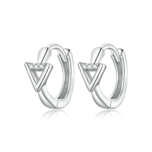 (image for) Pandora Style Silver Triangle Stud Earrings - SCE1039