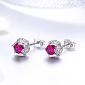 Pandora Style Silver Tulip Stud Earrings - BSE042 Pandora Style Silver Tulip Stud Earrings - BSE042