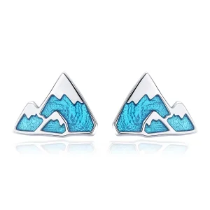 (image for) Pandora Style Silver Unique Iceberg Stud Earrings - SCE475