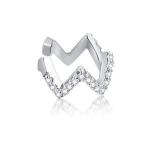 (image for) Pandora Style Silver Wave Ear clip - SCE995-A