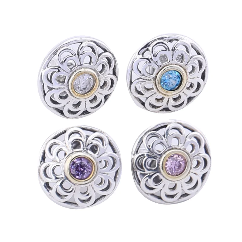 (image for) PANDORA Vintage Allure, Synthetic Green Spinel Stud Earrings - 290542SSG - View 2