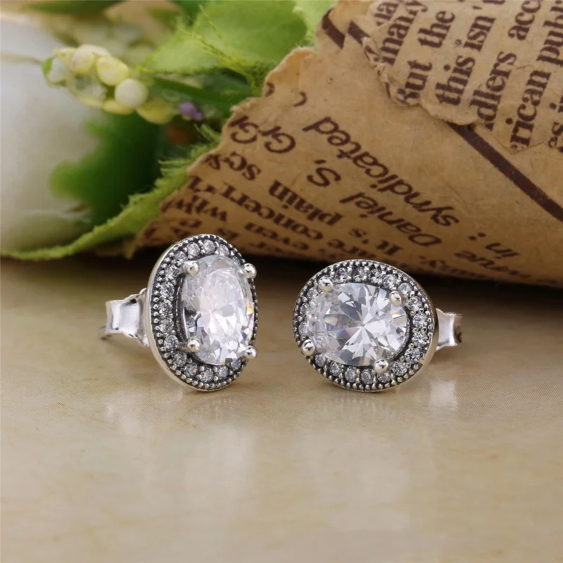 (image for) PANDORA Vintage Elegance Stud Earrings - 296247CZ - View 3