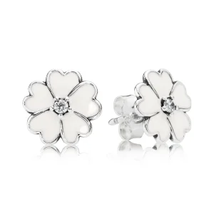 (image for) PANDORA White Primrose Flower Stud Earrings - 290569EN12