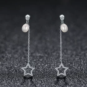 Pandora Style Bright Stars Hanging Earrings - VSE127 Pandora Style Bright Stars Hanging Earrings - VSE127