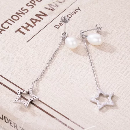 Pandora Style Bright Stars Hanging Earrings - VSE127